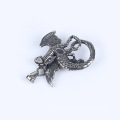 Fashion rétro volant dragon bijoux en acier inoxydable titane en acier pendentif en argent